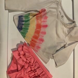 Infant baby girl name brand swim suit lot (3 suits)